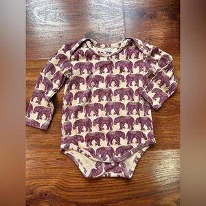 kate quinn Bodysuit featuring a purple Elephant Pattern